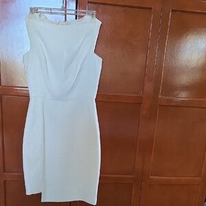 Monique Lhuillier White Midi Dress